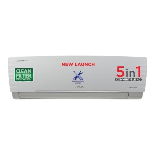 Lloyd 1.5 Ton 5 Star Inverter Split AC ,White, GLS18I5KWGGW