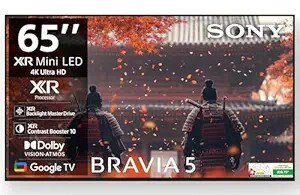Sony 164 cm (65 inches) BRAVIA 5 4K Ultra HD Smart Mini LED Google TV K-65XR5
