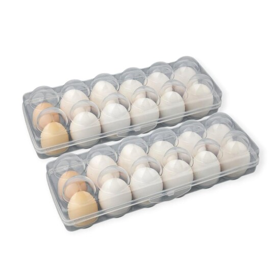 Arto 12 Grid Egg Box Egg Refrigerator Tray, Stackable Plastic Egg Containers for Fridge Kitchen (Multicolor)