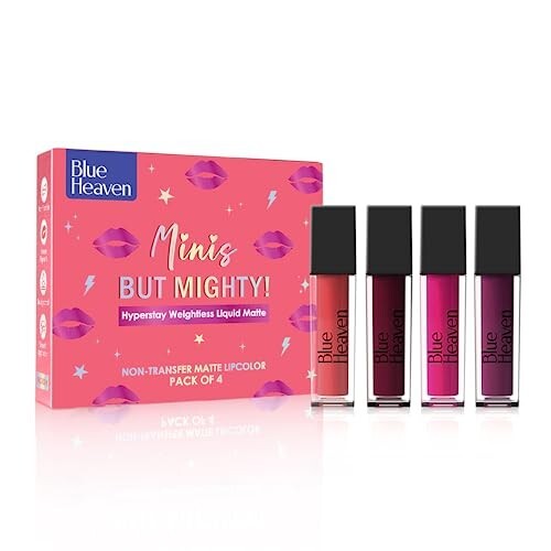Blue Heaven Minis But Mighty Hyperstay Weightless Liquid Matte Lipstick [Apply Coupon]