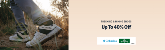 Up To 40% Off on Trekking & Hiking Shoes (Columbia, Woodland & more)