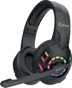 PTron Studio Sports Wireless, 30ms Game Mode Bluetooth Gaming Headset (Black, On the Ear)