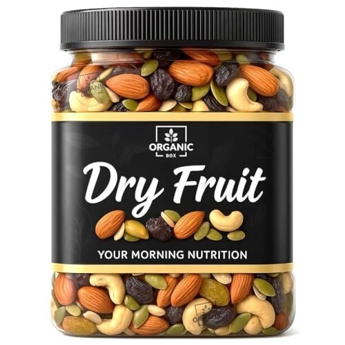 Organic Box 100% Natural and Premium Healthy Mix Dry Fruits and Nuts Healthy for Every Occasion Fresh and Healthy Dry Fruits (1000 Gram) - Diwali Gift Pack