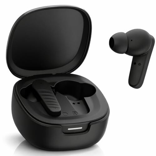 Buds X Truly Wireless in Ear Earbuds with 32H Playtime, AI-ENC Mic, 35ms Low Latency Game Mode, 13mm Bass Drivers, Type-C Fast Charging, Made in India, Touch Controls, IPX5 Ear Buds TWS (Black)
