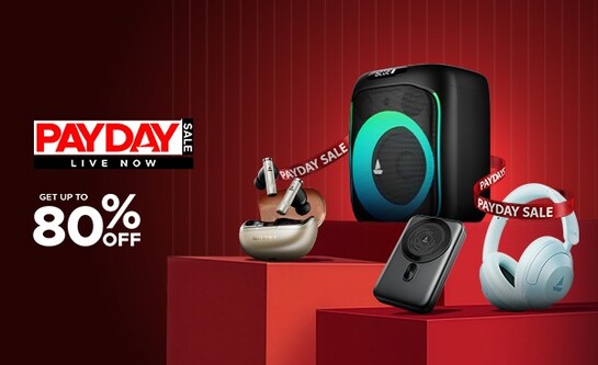 Boat Payday Sale Live - Get upto 80% Off | Get extra 5% off* prepaid orders 