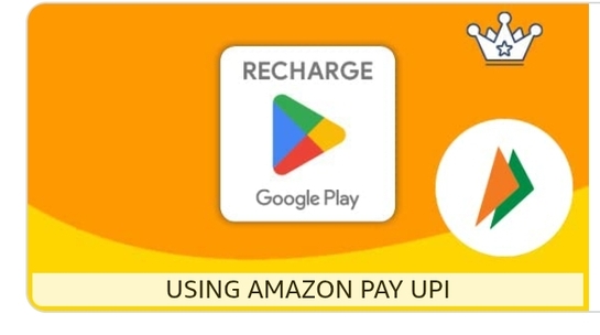Google Play Recharge - FLAT 50 Back on Minimum 100 using Amazon Pay UPI