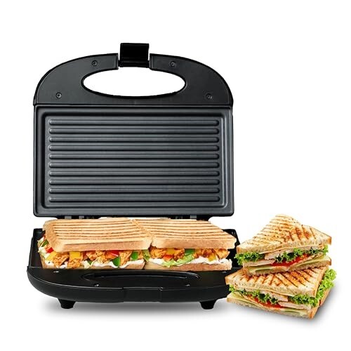 MILTON Express 800 Watt Grill Sandwich Maker | Black Apply 2% coupon 