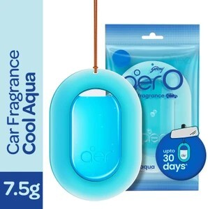 Godrej Aer Cool Aqua Car Freshener Diffuser O Hanging Car Air Freshener | Car Accessories (7.5 g)