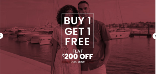 Lifestylestores - Buy 1 Get 1 Free + Flat Rs.200 Off 