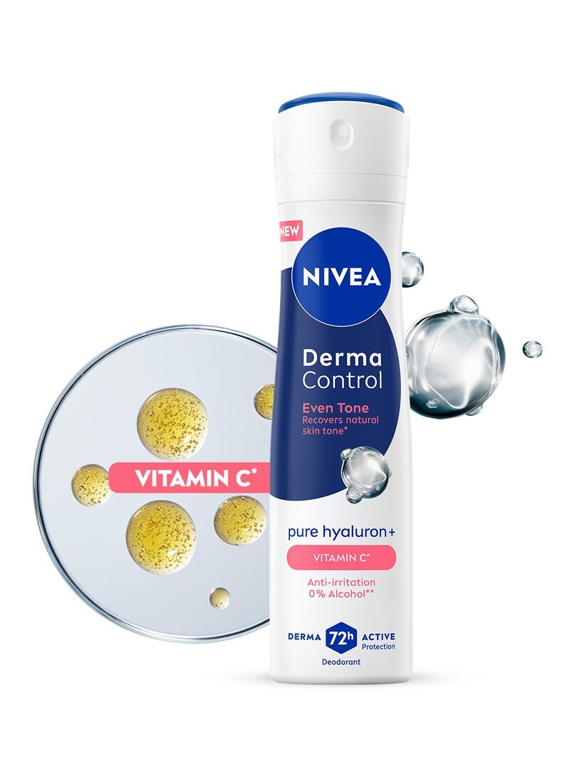 Nivea Women Derma Control Eventone 0% Alcohol Underarm Deo Spray With Pure Hyaluron 150ml
