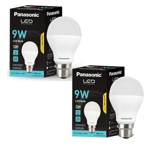 Panasonic 9 Watt LED Bulb, B22 Base 9W Light For Home