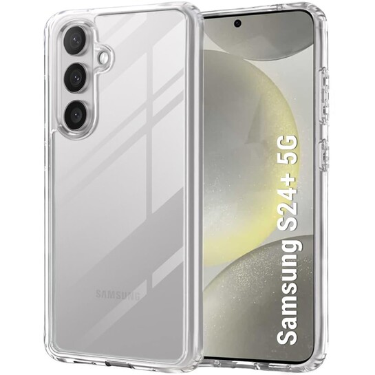 TheGiftKart Ultra-Hybrid Crystal Clear Back Case Cover for Samsung Galaxy S24 Plus 5G | Shockproof Design | Hard Back Cover Case for Samsung Galaxy S24 Plus 5G (PC & TPU, Transparent)
