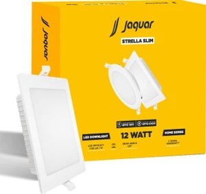 Jaquar Strella Slim 12W Square Recess Down Light - Warm White (Pack of 1) 