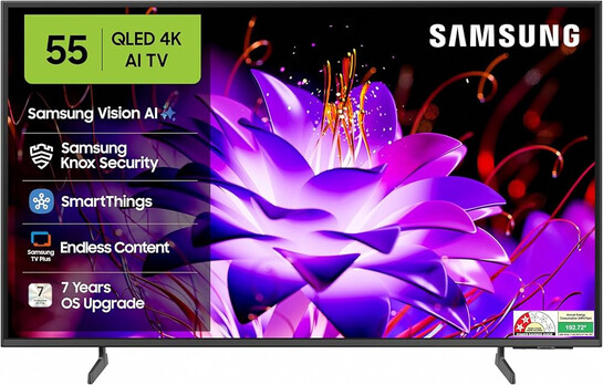 Samsung 138 cm (55 inches) Vision AI 4K Ultra HD Smart QLED TV QA55QEF1AULXL 