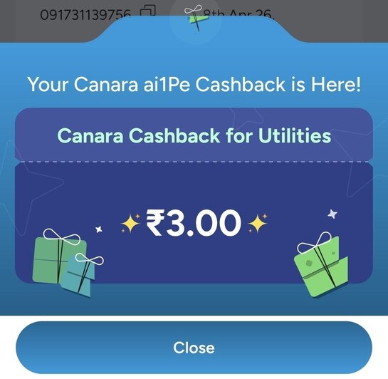 Instant ₹3 – ₹10 Cashback 