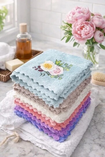 Satisfyn Microfiber 400 GSM Face, Hand, Sport Towel Set (Pack of 6)