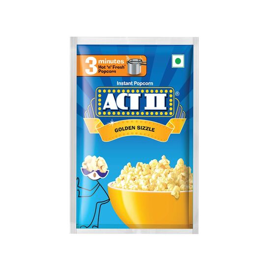 Act II Golden Sizzle Popcorn, 30+5G Extra =35g/ 32+5.5=37.5G (Weight May Vary)