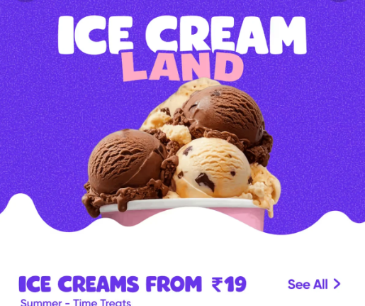 Swiggy - Get Ice Creams at from just Rs. 19 (Location specific)