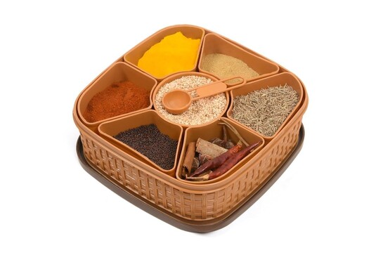 Stewit Spice Box Set - Brown (Masala Box - 7 in 1)