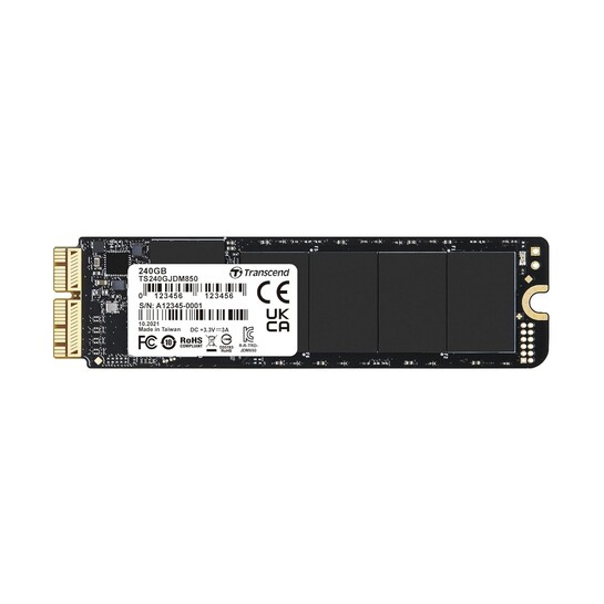 Transcend TS240GJDM850 240GB JetDrive 850 PCIe Gen3 x 4 Solid State Drive, Black