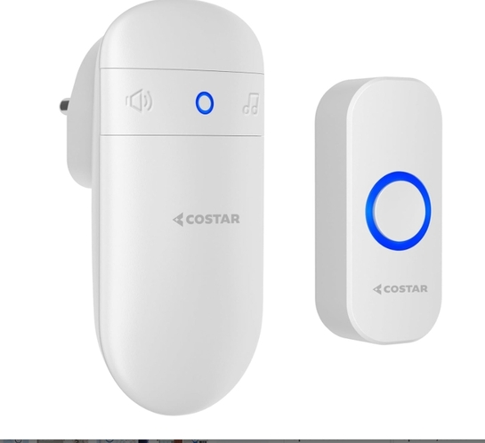  Costar M508 Wireless Doorbell – 32 Ringtones | 300m Range | IP44 Waterproof |