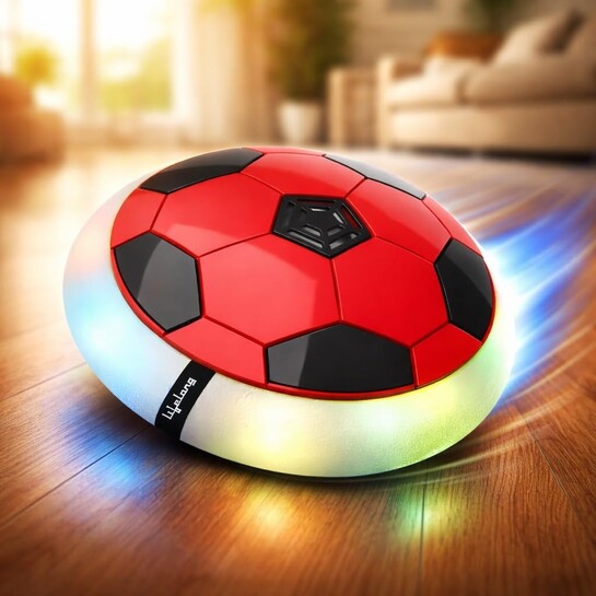 Smart Electronic Rechargeable Hover Air Ball Football Toy, 2000mAh, USB Type-C, 3 Speed Modes, LED Light, Indoor Soccer @ ₹387 (after 3% Coupon) | MRP ₹1,499