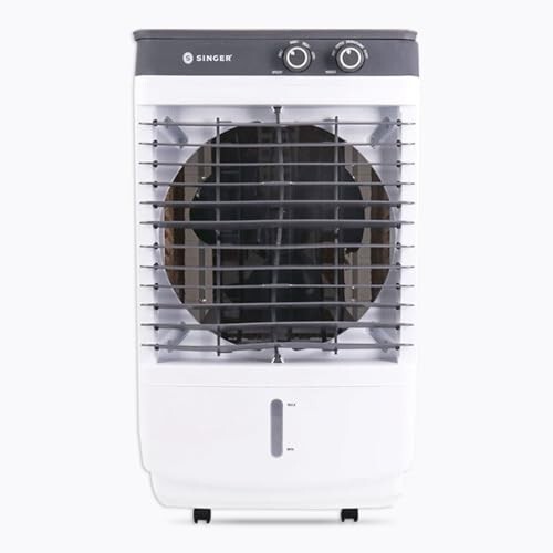 SINGER New 37L Aero Ultima Personal Air Cooler For Home | High Speed Fan | 30 FT Powerful Air Throw | Inverter CompatibleWhite