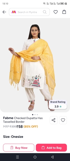 Myntra - Women's Dupatta @ Rs.58