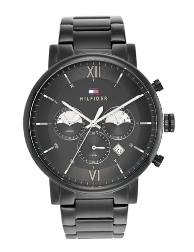 Tommy Hilfiger Analog White Dial Men's Watch, Black, (TH1710410) Apply 10% coupon 