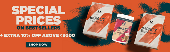 Myprotein - Special Prices + Extra 10% off above 8000 + FREE GIFTS