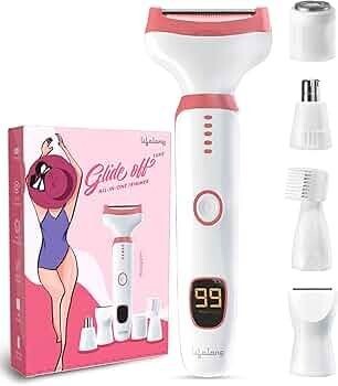 Lifelong Trimmer for Woman | Eyebrow, Face Hair Remover | Women Bikini Hair Removal Machine | 6-in-1 Sensitive Facial Hair, Full Body, Private Part Intimate Ladies Shaver | All in One Electric Razor