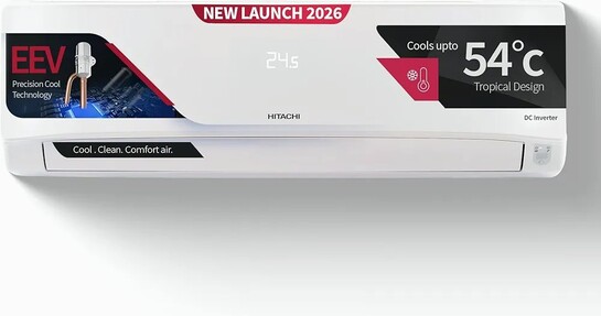 Hitachi 1.5 Ton 3 Star, New Star rated, Inverter Split AC(Copper, Smart View Display, 4 Way Swing,RAS.D318PCD2BS1, White) 