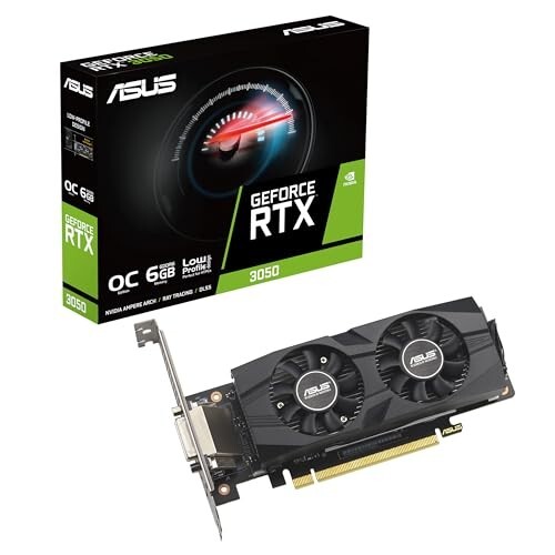 ASUS RTX 3050 LP OC 6GB GDDR6 Graphics Card (PCIe 4.0, DLSS 3)