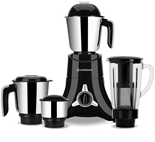 Longway Orion Mixer Grinder 900 W (4 Jars, Black) 