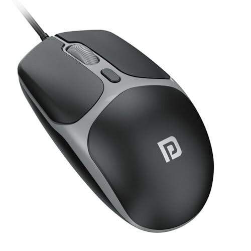 Portronics Toad 103 Wired Optical Mouse with 2400 DPI, Plug & Play (Black)
