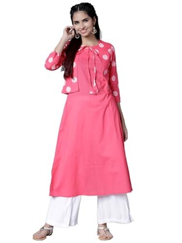 Vishudh Women's Ethnic Kurta Set (Size - L)