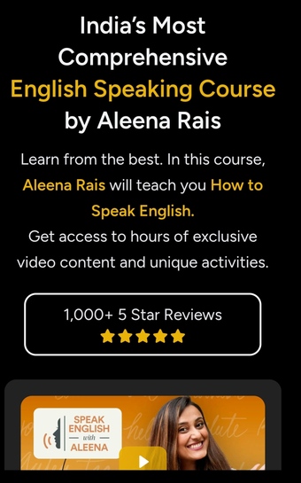English speaking and learning course offers