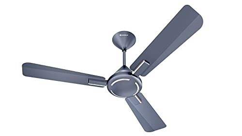 [₹250 Coupon] Havells Ambrose 1200mm Ceiling Fan – Energy Saving, High Speed, Copper Motor (Nickel Sapphire)