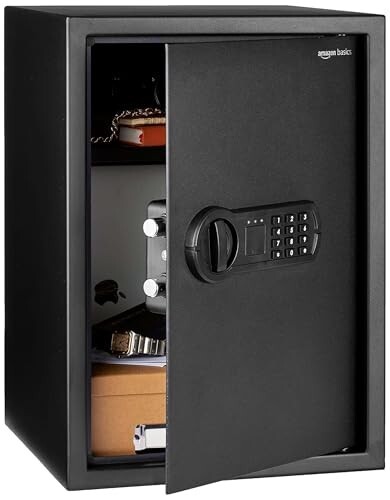 Amazon Basics Digital Safe With Electronic Keypad Locker - 58L (Net - 51L), Black