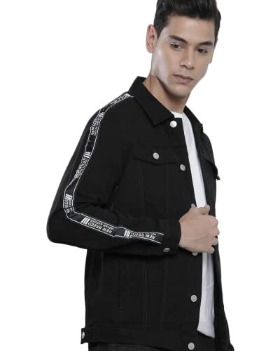 The Indian Garage Co Men Slim Fit NA Trucker Jacket