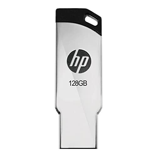 HP v236w 128GB USB 2.0 Flash Drive/Pen Drive, Metal Silver
