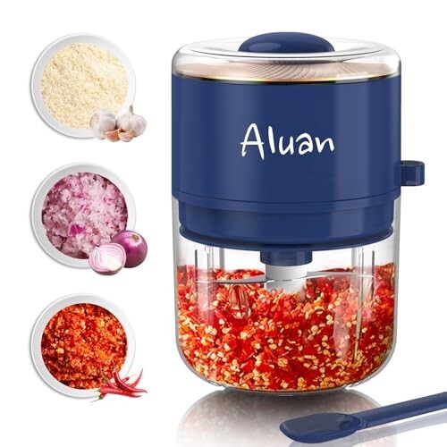 Aluan Mini Electric Chopper for Kitchen, 250ML