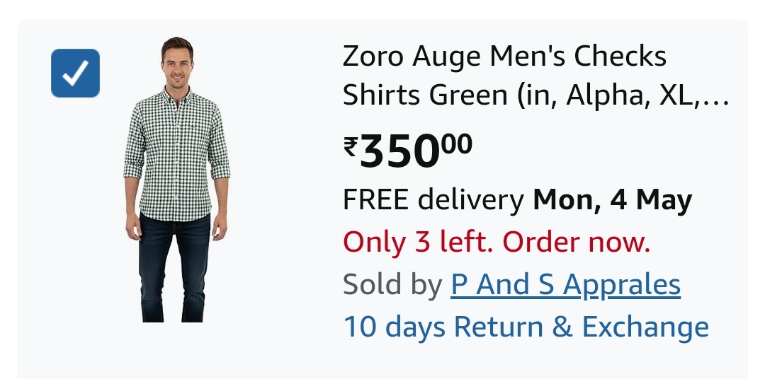 Men's Checks Shirts Green Full Sleeves