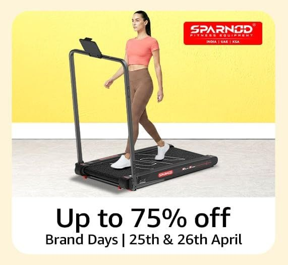 SPARNOD Brand days: Upto 75% Off Fitness & accessories (25th & 26th April)
