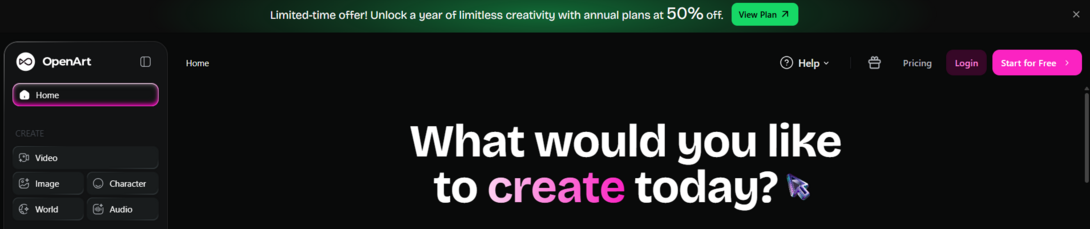 OpenAI Art Annual Plan is up for grabs at 50% Off. Don’t miss the deal!😍