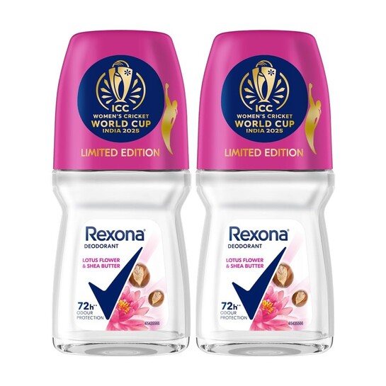 Rexona Lotus Flower & Shea Butter Antiperspirant Roll-On 50 ML (Pack of 2)