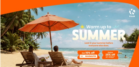 Klook Warm up to Summer - Get 10 Off + Extra 25% Off