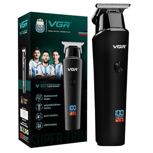 VGR V-937 Professional Hair Trimmer for Men, Rechargeable Beard Trimmer 