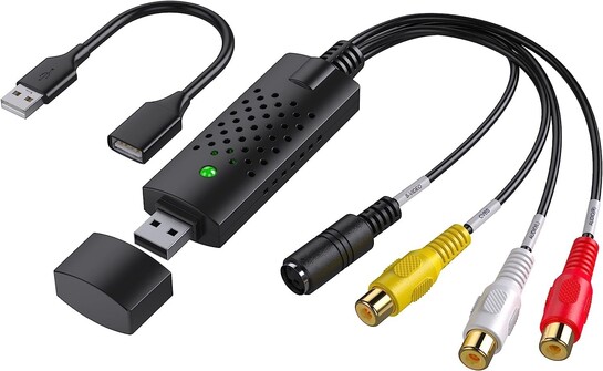 USB Video Capture Card, RCA to USB Audio Video Converter