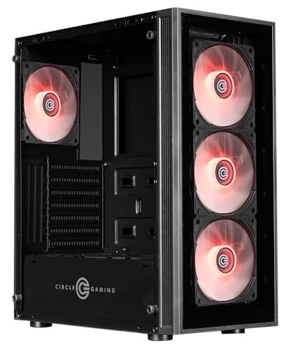 Circle Xtender X2 Mid- Tower Computer Case | Gaming Cabinet - Black [Apply Coupon]